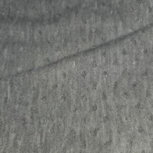 NEW BYT 58"W AST Knit Swiss Dot Textured Solid Fabric Gray By The Yard